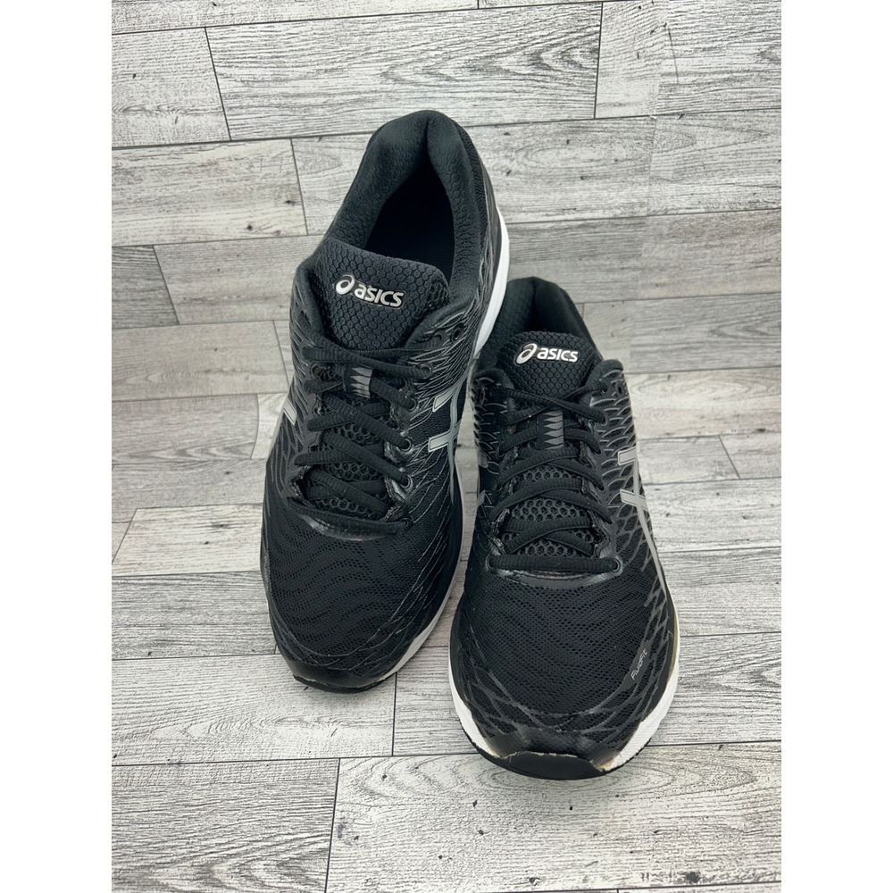 Asics Gel-Nimbus 18 Men Running Shoes Black Silver T600N Size 8